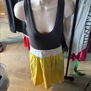 Express Black and Yellow Colorblock Dress